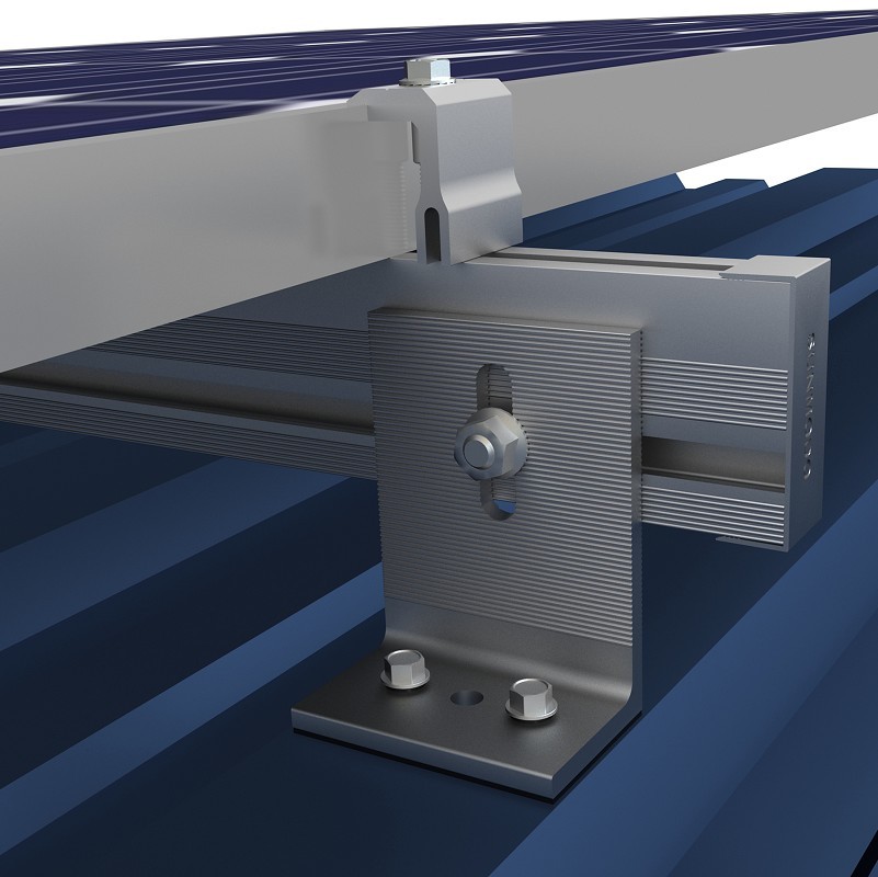 corrugated flat metal roof solar mount